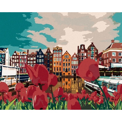 zuty Malování podle čísel Tulipány v Amsterdamu 40 x 50 cm vypnuté plátno na rám