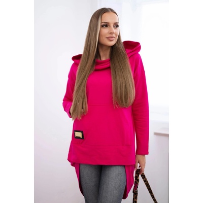 Kesi Long back sweatshirt with hood red