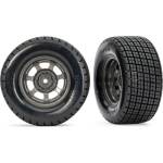 Traxxas колело 2.2/3.0", диск dirt oval графитово сив, гума Hoosier (2) (2WD предни)