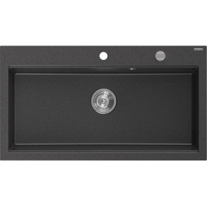 Mexen Slido Гранитна кухненска мивка с 1 корито 900 x 500 mm, черна на точки, (6528901005-76) Мивка за вграждане
