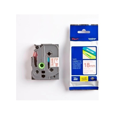 páska BROTHER TZ242 červené písmo, biela páska Tape (18mm) (TZE242)