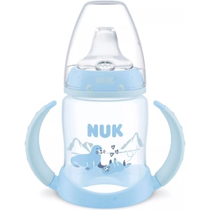 Nuk Бебешко шише NUK First Choice - Temperature Control, 150 ml, 6 м+, тюлен, син (10215436) - baby