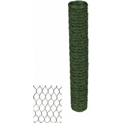 Pletivo Králík šestihranné, oko 13 mm PVC zelené - 25m/balení