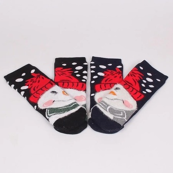 Image 1 of Комплект коледни термо чорапи в тъмносиньо и черно