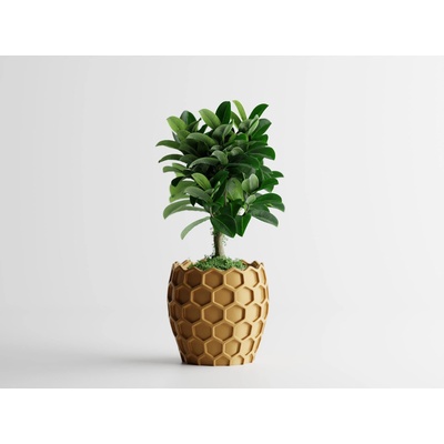 Кашпа Beehavia Малка, 203x203xH195мм- Златна