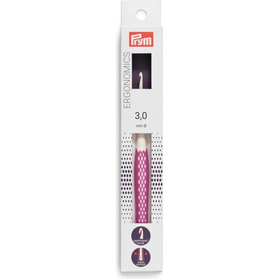 PRYM Háček na háčkování ergonomický plastový PRYM ERGO, velikost 3mm, délka 16cm