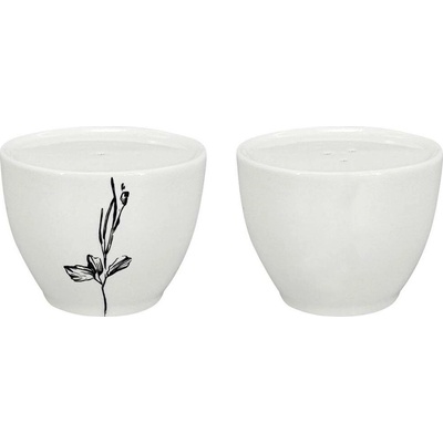 by inspire Porcelánová souprava sůl pepř Wild bílá černá