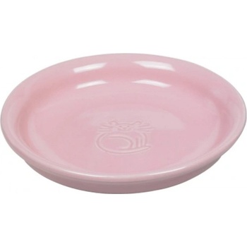 Nobby Съд за храна или вода купа, керамична, подходяща за котешко мляко, розова - Ø 14 x 2 см 100 мл NOBBY Германия 73358