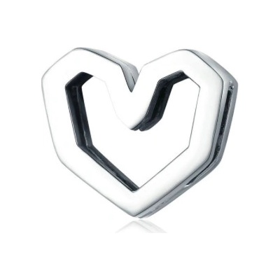 P&J Jewellery Stříbrný klip Reflexions Výjimečné srdce RFCH2