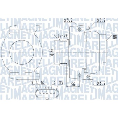 Alternátor MAGNETI MARELLI 063731917010