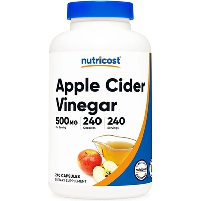 Nutricost Ябълков оцет 500 mg 240 капсули | Nutricost (31380 (013101) NC)