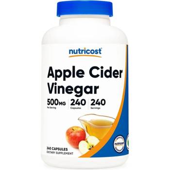 Nutricost Ябълков оцет 500 mg 240 капсули | Nutricost (31380 (013101) NC)