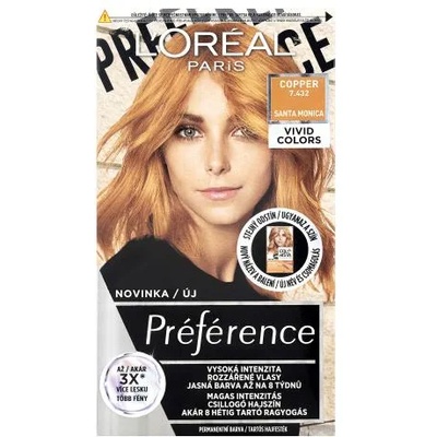 L'Oréal Préférence Vivid Colors Боя за коса Всички типове коси Боядисана коса 60 ml цвят оранжева за жени