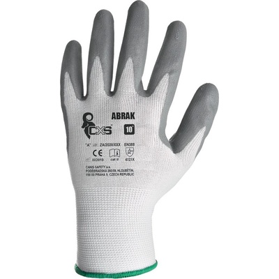 CANIS SAFETY a. s Cxs abrak / Ръкавици, потопени в нитрил - бели/сиви 9 (341000110909)