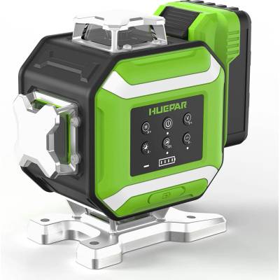 Huepar Нивелир лазерен Huepar DP04CG-BT 25 / 80 м, зелен лъч, 4x360° - 4 линии (STR1354)