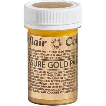 Sugarflair Tekutá glitterová barva gold 20 g