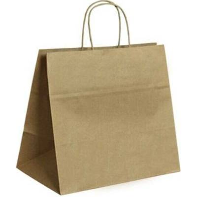 Papírová taška hnědá Takeaway Twister 320x220x270 mm s krouceným uchem