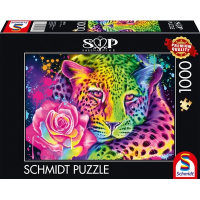 Schmidt Spiele Пъзел Schmidt от 1000 части - Неонов леопард (58514)
