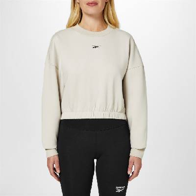 Reebok Дамска блуза Reebok Dreamblend Cotton Midlayer Sweatshirt Womens Gym Top - Moonstone