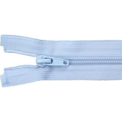 Pro Háčkování Spirálový zip dělitelný 70 cm světle modrý