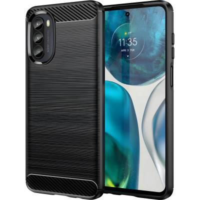 Motorola Carbon Shield TPU калъф за Motorola Moto G52/Moto G82 - Черен KP24402
