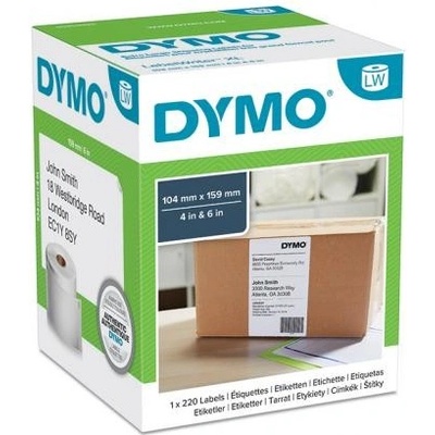 Dymo papírové štítky 159mm x 104mm / bílé / velké / 1x220 ks (S0904980)