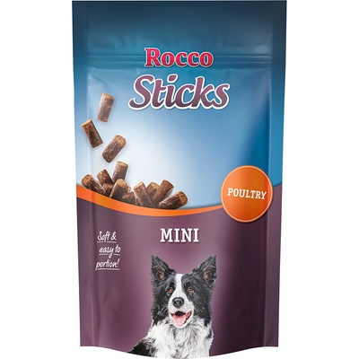 Výhodné balenie Rocco Sticks Mini hydinové 3 x 100 g