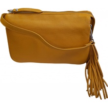 The Trend kožená crossbody kabelka hořčicová 4354683 mustard