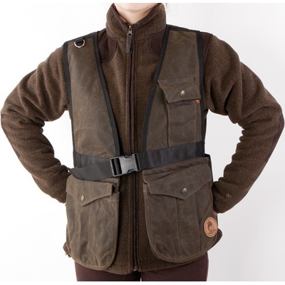 Firedog Dummy vesta Hunter z voskované bavlny hnědá XXXL