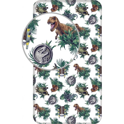 Jerry Fabrics Prostěradlo Jurský Svět Roar Bavlna 90x200