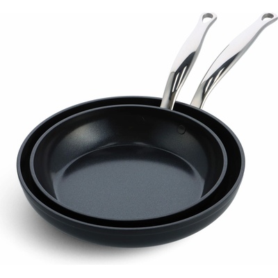 GreenPan Sada 2 nepřilnavých keramických pánví Barcelona Pro 24 a 28 cm černá CC005336-001
