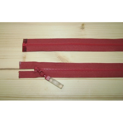 Kostenný zips tehlová tmavá 3mm deliteľný jednosmerný 70cm