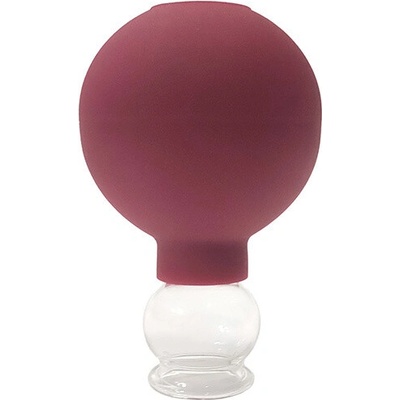 Acus Med Skleněná vakuová bublina s gumovou perletí 1,5 cm kaštanová