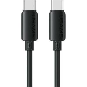 USAMS Кабел USAMS U98 30W 3A силиконов Fast Charging 1M за Lightning, черен (Usa001764)
