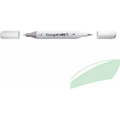 Lihová fixa GRAPH'IT oboustranná Brush & Fine, Sage Green