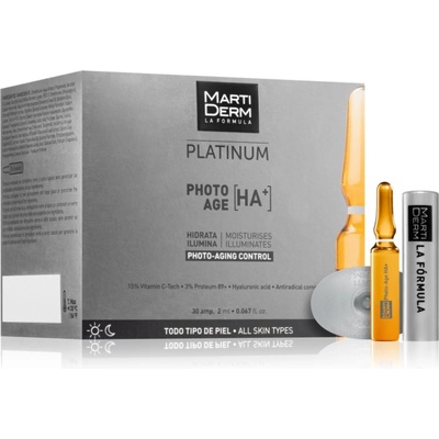 MartiDerm Platinum Photo Age HA+ серум против стареене на кожата в ампули с витамин С 30x2ml