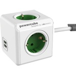 allocacoc PowerCube Extended 4 Plug + 2 USB 1,5 m (1402GN)