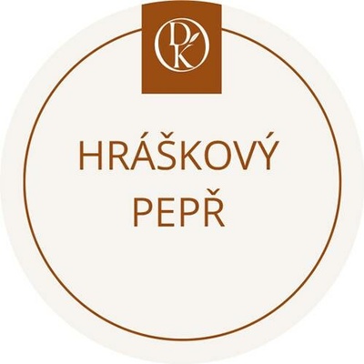 Davídkovo koření Etiketa Hráškový pepř béžová průměr 4,5 cm 1 ks