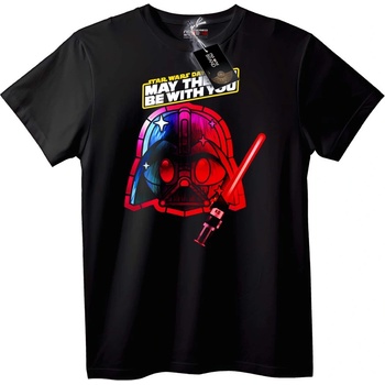 NOONEBRAND Тениска Star Wars Darth Vader Витражно Стъкло - L, White
