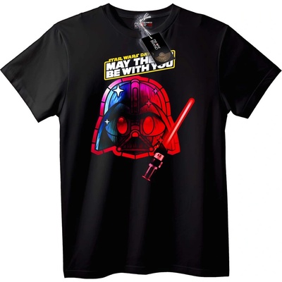 NOONEBRAND Тениска Star Wars Darth Vader Витражно Стъкло - L, White