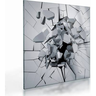 Sklenený obraz 3D abstrakcie, jednodielne 40x40 cm na skle