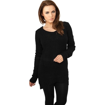 Urban Classics Дамски пуловер в черно Urban Classics Ladies Long Wideneck SweaterUB-TB739-00007 - Черен, размер M