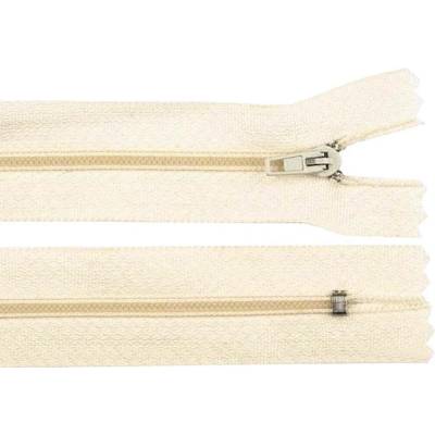 Pro Háčkování Spirálový zip pinlock No 3 délka 30 cm světle krémový