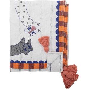 Bloomingville Одеяло със смес от памук 130x155 cm Missy - Bloomingville (82063227)
