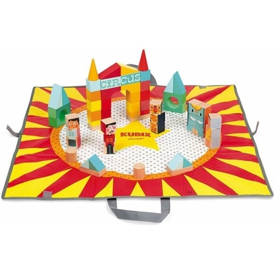 JANOD kostky Kubix Cirkus 60ks s interaktivní podložkou