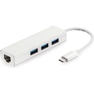  Mobilly адаптер USB-C към RJ45 (Ethernet) и 3x USB 2.0