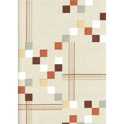 Impol Trade ubrus PVC 3673092 čtverce hnědé návin 20 mx140cm