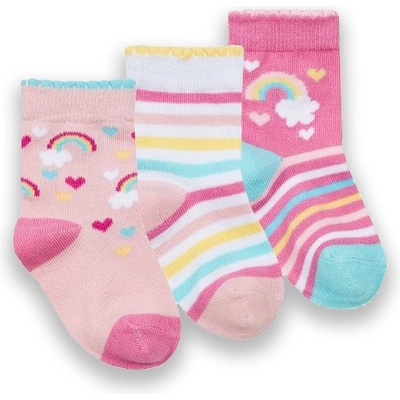 Cotton Rich Ponožky kojenecké dívčí duha 3 páry – Sleviste.cz