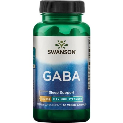 Swanson Maximum Strength Gaba 750 mg 60 kapslí