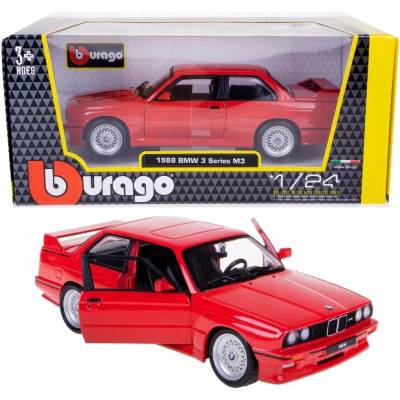 Bburago Plus BMW 3 Series M3 1988 Red 1:24